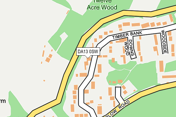 DA13 0SW map - OS OpenMap – Local (Ordnance Survey)