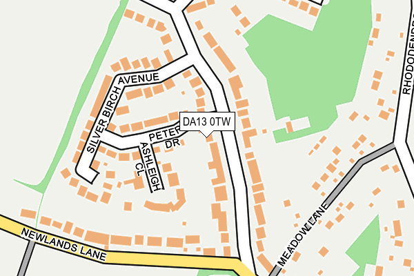DA13 0TW map - OS OpenMap – Local (Ordnance Survey)