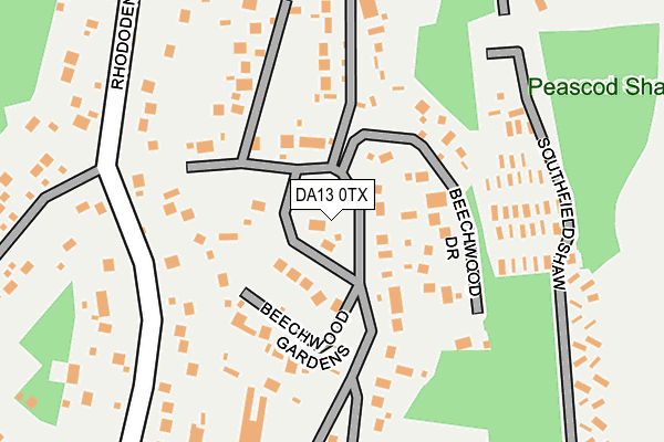 DA13 0TX map - OS OpenMap – Local (Ordnance Survey)