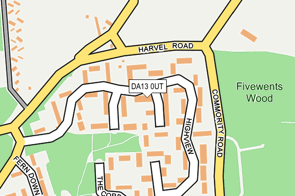 DA13 0UT map - OS OpenMap – Local (Ordnance Survey)