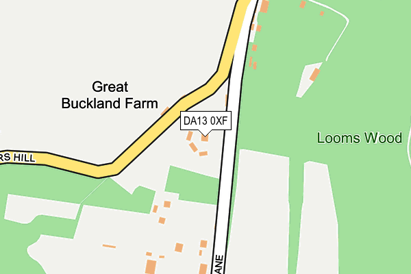 DA13 0XF map - OS OpenMap – Local (Ordnance Survey)