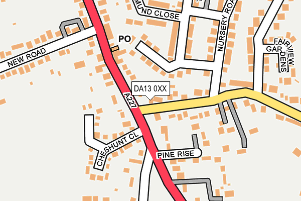 DA13 0XX map - OS OpenMap – Local (Ordnance Survey)