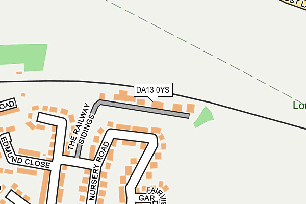 DA13 0YS map - OS OpenMap – Local (Ordnance Survey)