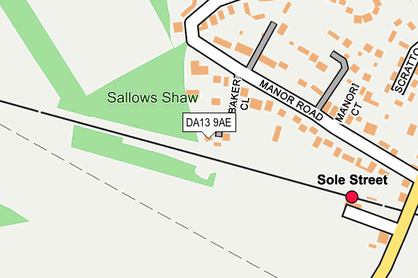 DA13 9AE map - OS OpenMap – Local (Ordnance Survey)