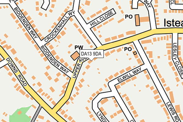 DA13 9DA map - OS OpenMap – Local (Ordnance Survey)