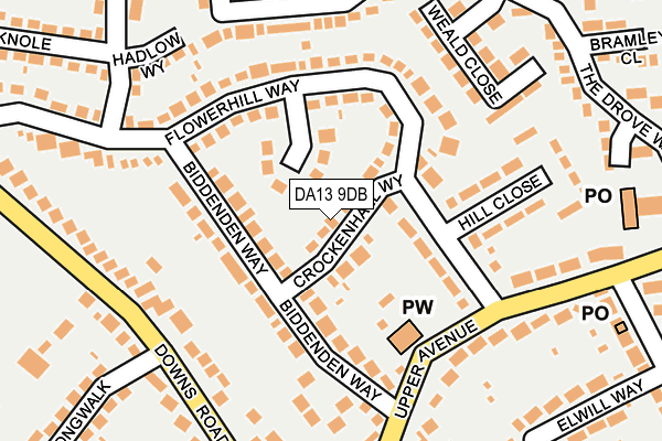 DA13 9DB map - OS OpenMap – Local (Ordnance Survey)