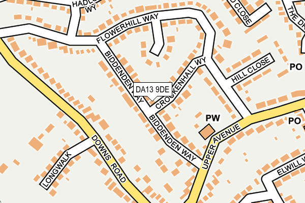 DA13 9DE map - OS OpenMap – Local (Ordnance Survey)