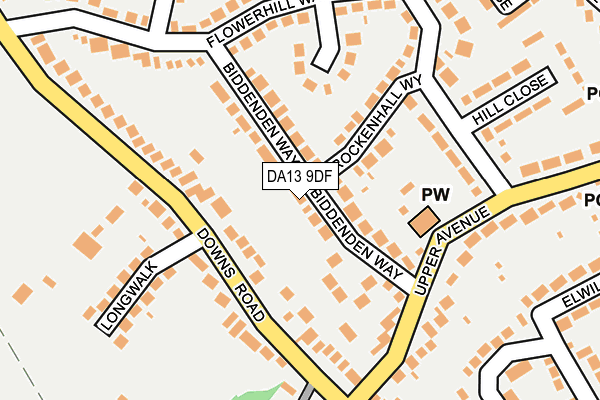 DA13 9DF map - OS OpenMap – Local (Ordnance Survey)