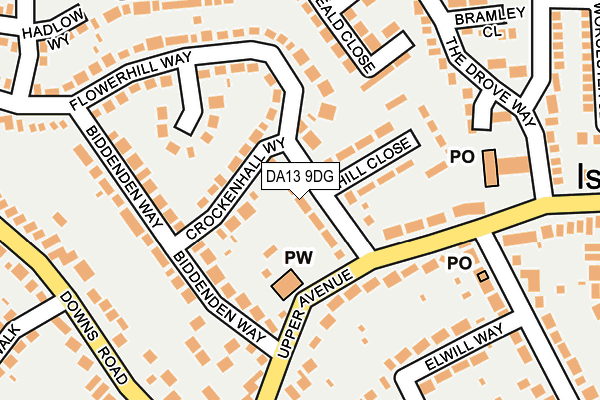 DA13 9DG map - OS OpenMap – Local (Ordnance Survey)