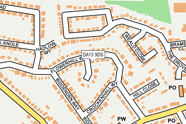 DA13 9DS map - OS OpenMap – Local (Ordnance Survey)