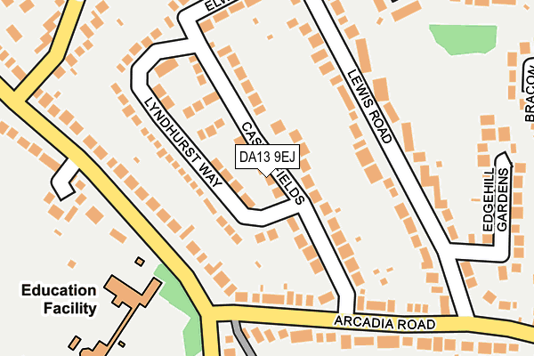 DA13 9EJ map - OS OpenMap – Local (Ordnance Survey)