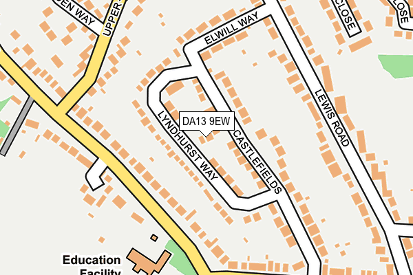 DA13 9EW map - OS OpenMap – Local (Ordnance Survey)