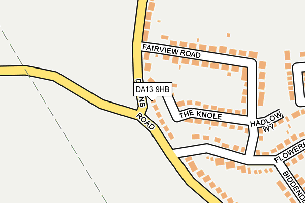 DA13 9HB map - OS OpenMap – Local (Ordnance Survey)