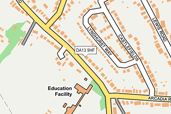 DA13 9HF map - OS OpenMap – Local (Ordnance Survey)