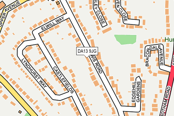 DA13 9JG map - OS OpenMap – Local (Ordnance Survey)