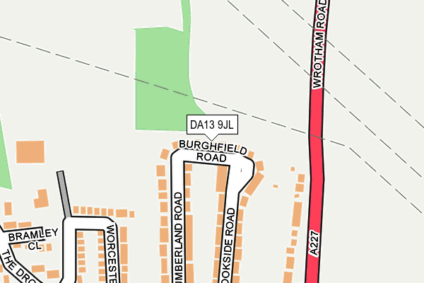 DA13 9JL map - OS OpenMap – Local (Ordnance Survey)