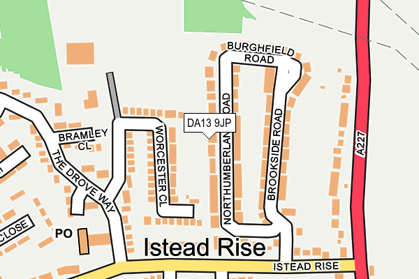 DA13 9JP map - OS OpenMap – Local (Ordnance Survey)