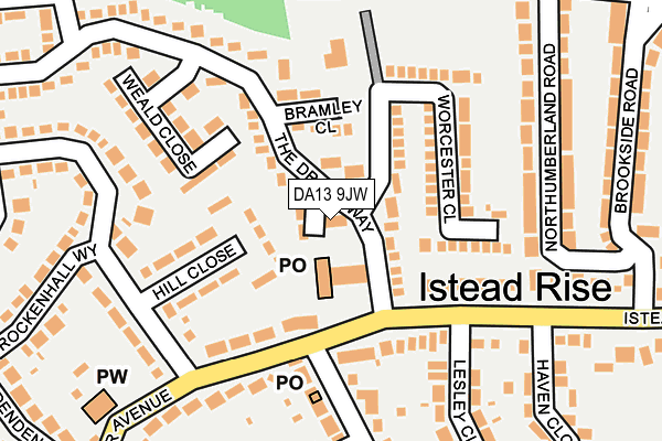 DA13 9JW map - OS OpenMap – Local (Ordnance Survey)