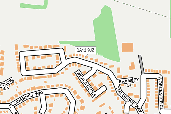 DA13 9JZ map - OS OpenMap – Local (Ordnance Survey)