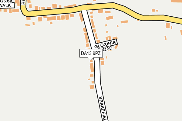 DA13 9PZ map - OS OpenMap – Local (Ordnance Survey)