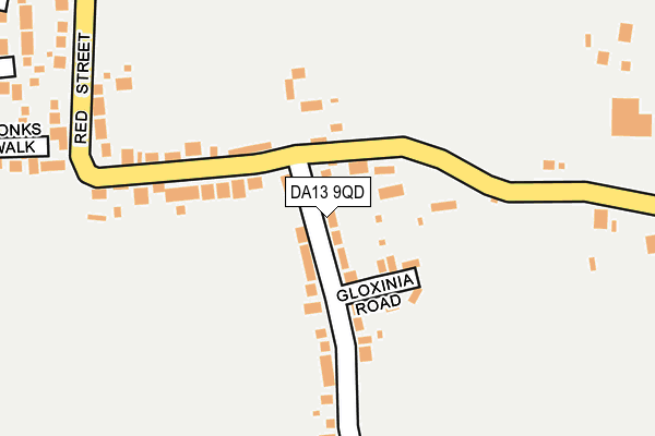 DA13 9QD map - OS OpenMap – Local (Ordnance Survey)