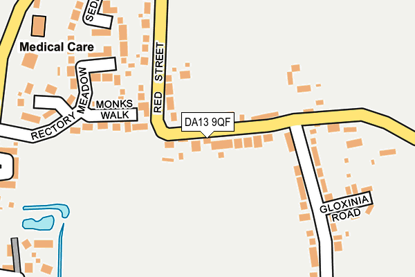 DA13 9QF map - OS OpenMap – Local (Ordnance Survey)