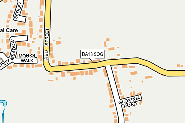 DA13 9QG map - OS OpenMap – Local (Ordnance Survey)