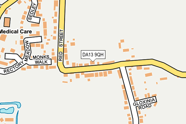 DA13 9QH map - OS OpenMap – Local (Ordnance Survey)