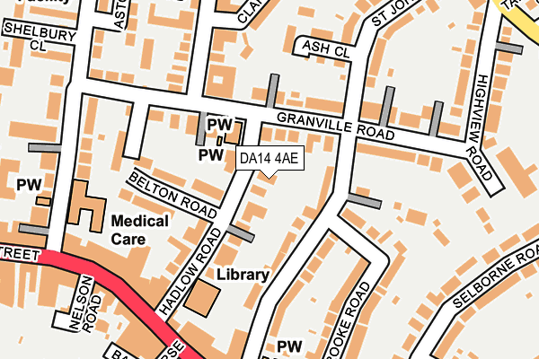 DA14 4AE map - OS OpenMap – Local (Ordnance Survey)
