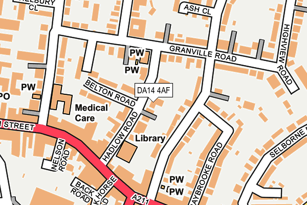 DA14 4AF map - OS OpenMap – Local (Ordnance Survey)