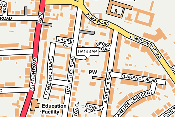DA14 4AP map - OS OpenMap – Local (Ordnance Survey)