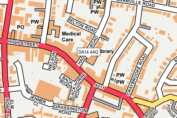 DA14 4AQ map - OS OpenMap – Local (Ordnance Survey)