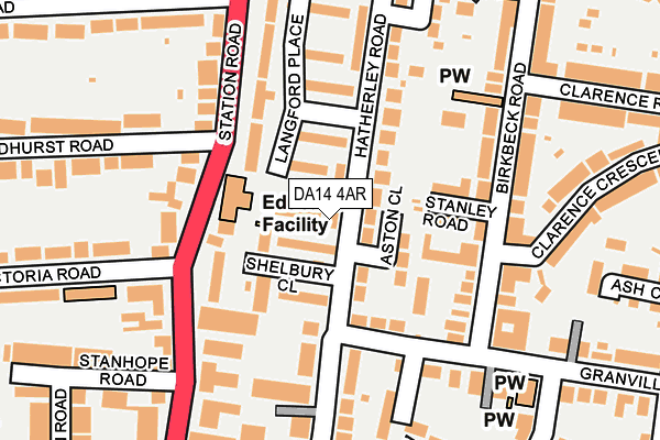 DA14 4AR map - OS OpenMap – Local (Ordnance Survey)