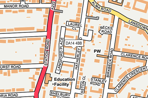 DA14 4BB map - OS OpenMap – Local (Ordnance Survey)