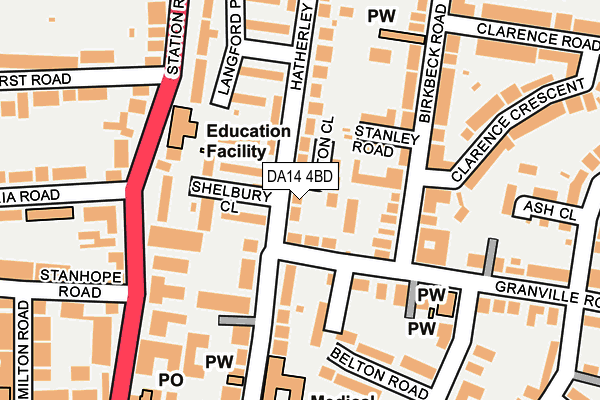DA14 4BD map - OS OpenMap – Local (Ordnance Survey)