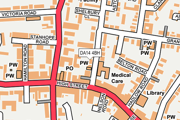 DA14 4BH map - OS OpenMap – Local (Ordnance Survey)