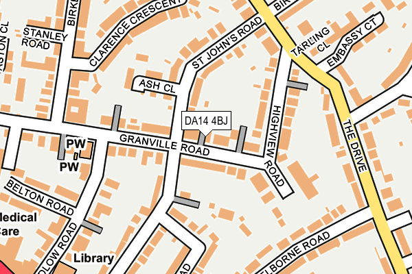 DA14 4BJ map - OS OpenMap – Local (Ordnance Survey)