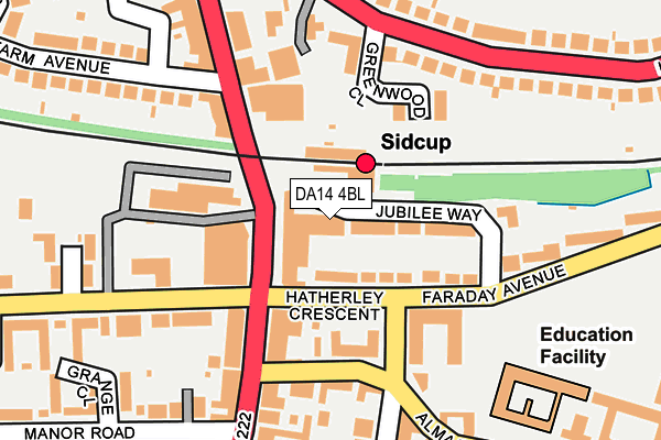 DA14 4BL map - OS OpenMap – Local (Ordnance Survey)