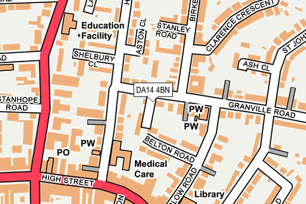 DA14 4BN map - OS OpenMap – Local (Ordnance Survey)