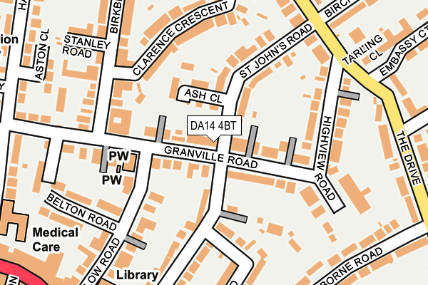 DA14 4BT map - OS OpenMap – Local (Ordnance Survey)