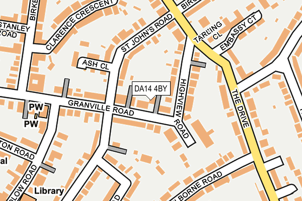 DA14 4BY map - OS OpenMap – Local (Ordnance Survey)