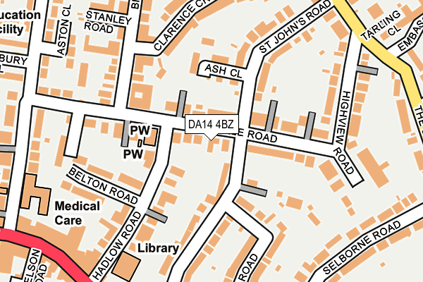 DA14 4BZ map - OS OpenMap – Local (Ordnance Survey)