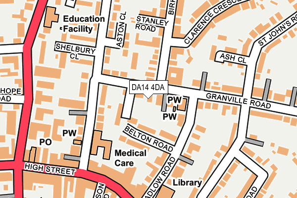 DA14 4DA map - OS OpenMap – Local (Ordnance Survey)