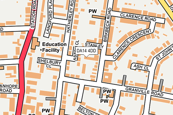 DA14 4DD map - OS OpenMap – Local (Ordnance Survey)