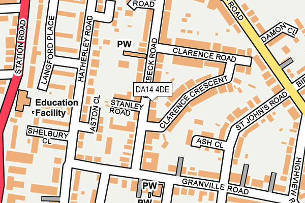 DA14 4DE map - OS OpenMap – Local (Ordnance Survey)