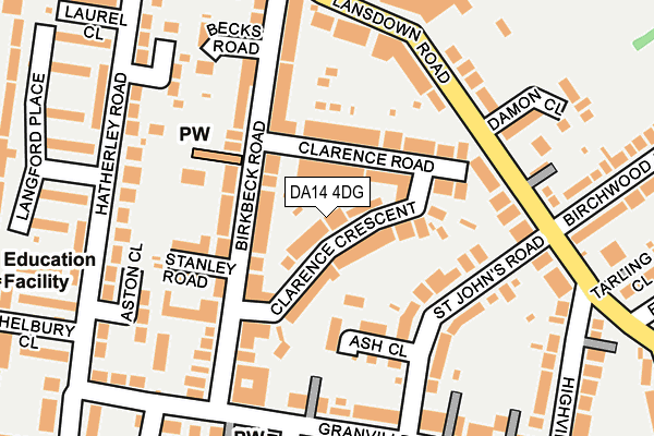 DA14 4DG map - OS OpenMap – Local (Ordnance Survey)
