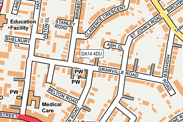 DA14 4DU map - OS OpenMap – Local (Ordnance Survey)