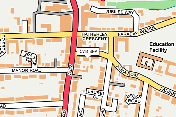 DA14 4EA map - OS OpenMap – Local (Ordnance Survey)