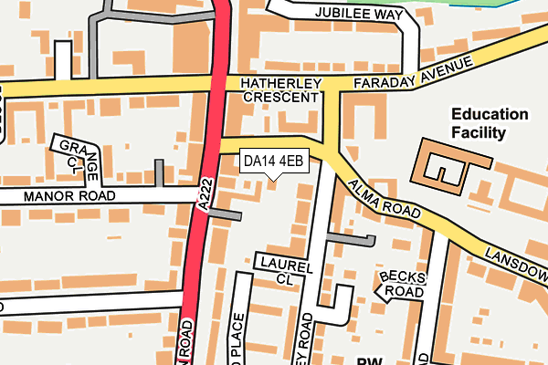DA14 4EB map - OS OpenMap – Local (Ordnance Survey)