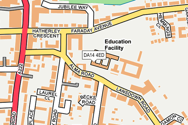 DA14 4ED map - OS OpenMap – Local (Ordnance Survey)
